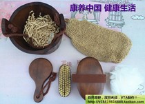 Bathroom supplies 6-piece round wooden barrel retro set wash bath body full collection of essential oil bath