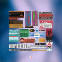 TLP tide product Exchange notebook pad stickers Resident Evil nuclear radiation leakage hazard warning warning warning sticker