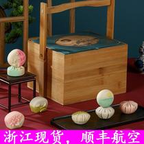 Yaotai Sheng Mingyue gift box gift group purchase high-end double-layer portable wooden box and fruit high-value pastry handmade