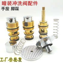 The face version of the concealed flush valve spool repair parts all copper foot pedal flush valve hand button Spring Split