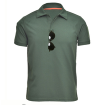  MEGE outdoor quick-drying lapel short-sleeved t-shirt summer stretch breathable army green army fan tactical polo shirt tooling