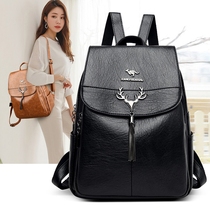 Hong Kong I Tgreg leather backpack new casual all-match soft leather womens bag cowhide large capacity travel backpack
