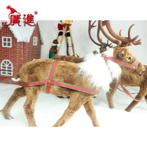 Guangjin Christmas elk Christmas tree decorations plush reindeer Christmas supplies Deer carts crafts