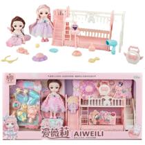 Slide Twin Bedroom Princess Doll 598 - 119 Girls Coaching Training for Children Toys