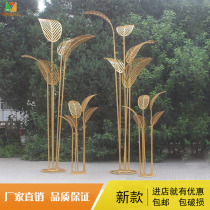 New Mori props Golden Banana Tree Road lead five iron banana leaf wedding stage decoration ornaments