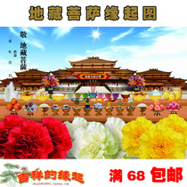 Ksitizang Bodhisattvas origin map to support the Kizang King Bodhisattvas lotus pond with the same paragraph to burn for blessing and fortune