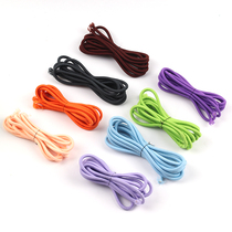 4mm color round rubber band thick floral headdress elastic belt head rope elastic thread rope beef tendon rope elastic rope clothes drawstring