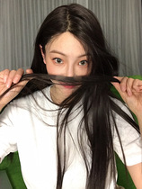 (High Temperature Silk Classic Full Hand Woven) Long Straight Hair New Upgrade Simulation Hair Fruit Fudge Wig