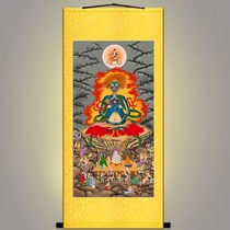 Face-burning big statue ghost king Guanshiyin Bodhisattva portrait hanging painting Dashe Pudu male scroll painting silk painting