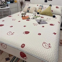 ins strawberry latex cold mat bed ogasawara three sets 1 8m washable folding summer ice silk air conditioning mat custom