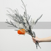  Simple modern new Chinese style home living room flower arrangement dried flower simulation flower exhibition hall soft decoration with flower bouquet