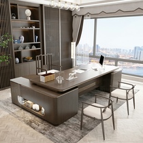 New Chinese light luxury boss Office table and chair combination office simple President office desk big class