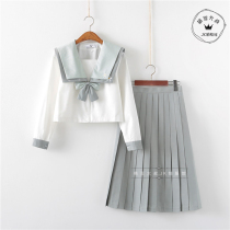 (Spot)Ewha orthodox JK uniform skirt double collar Student college style Japanese sailor suit middle suit set