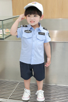 Childrens police conserved boys boy acting suit baby cosplay role-playing out of the summer uniform suit