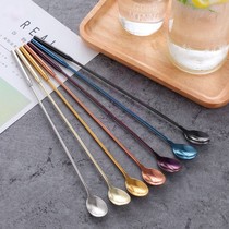 Wine stainless steel glossy Japanese-style long handle bar spoon milk tea bar more Spoon coffee mixing stick wine stick