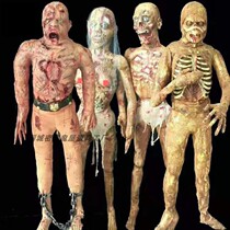 Haunted house horror props Secret room simulation man and woman decapitated rotting corpse dummy zombie mummified hanging ghost female ghost