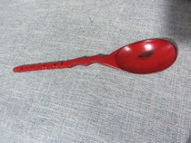 Special price*Export stock old LACQUERWARE MAHOGANY spoon 40MM*200MM