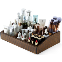 Desktop dressing table cosmetics storage box rack wooden dormitory home bathroom skin care products storage box