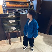 Bobo pig childrens clothing 2021 Spring and Autumn new full print jacket childrens long sleeve childrens coat casual coat tide