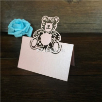 Hollow cute panda birthday party seat card wedding table card custom card banquet name table card 20