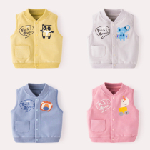 Boy vest Spring and Autumn wear foreign baby waistcoat cotton baby Autumn childrens clothing boy vest horse clip tide
