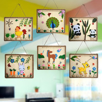 Kindergarten air hanging decoration classroom corridor decoration ring creation pastoral wind material package Animal Forest theme wall decoration
