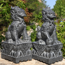 Green Stones Kirin Doorway A Pair Of Sending Son God Boulder Stones Home Decoration Hotel Home Outdoor Jiaxiang Stone Sculptures Kirin