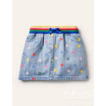 UK 12 29 big specials BODEN color polka dot denim mini skirt