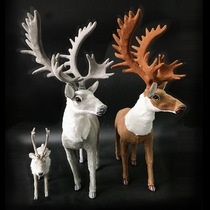 Simulation animal reindeer sika deer Christmas Deer Elk model ornaments plush toys Christmas decorations props