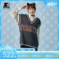 starter official womens 2021 Winter new sportswear college style loose vest mens pullover vest