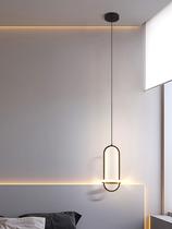 Nordic bedroom bedside chandelier light luxury all copper living room background wall simple restaurant creative bar Net red hanging light