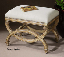 New York City Park Imported Kellings mahogany almond elegant American seat sofa stool footrest