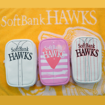 Japan NPB baseball team FUKUOKA Soft Silver Eagle FUKUOKA SoftBank HAWKS Pu bag storage bag wallet