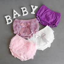 Baby shorts pure cotton Summer thin 0-3 year old female baby triangular shorts spring girl pure cotton outwear bread pants