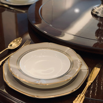 Set of dishes and dishes set of household ceramics housewarming gift tableware combination bone china tableware set dishes American gift