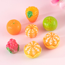 Simulation Microminiature Super Small Orange Strawberry Grape Fruit Food Model Over Home Toy Fruits And Vegetable Diy Props