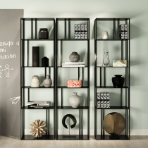 Nordic Wrought iron shelf Simple living room floor-to-ceiling screen partition shelf bookshelf Modern creative display display stand