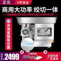 Zhengyuan desktop stainless steel powerful multifunctional electric cutting dual-purpose high-power capacity stuffing meat grinder commercial