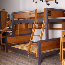 Ximengbao furniture childrens bed full solid wood mother bed high and low bed bunk bed bunk marathon