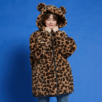Baoyi original plush jacket female student cute bear ears thick coral velvet loose size short imitation mink velvet