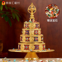 Foyuanhui two-color Mandala Manza plate alloy home Buddha Tang Mancha Luo eight auspicious large and small ornaments