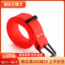 DIVEKING free submersible tie belt FreeDiving stainless steel buckle silicone belt diving Belt