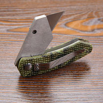 Camouflage small stainless steel art blade boutique folding medium paper knife cutting knife decoration knife easy to carry