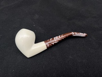 Turkish master F YAVUZ Fernan Yavuz finely carved meerschaum pipe E103