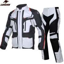 Motorcycle racing suit suit set locomotive riding suit anti-drop Waterproof warm and breathable pull set Four Seasons men