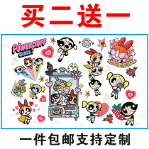 Yang Mis same flying little policewoman cartoon tattoo stickers cute flower arm tattoo girl ins