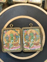 The new pure hand-painted green Tara color Tang Xiao Thangka carries the Buddha card Lhasa straight to the national Tara