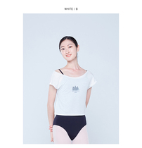 Spot Korean imported bylie solid color fresh short sleeve t-shirt two-color optional ballet top warm shirt