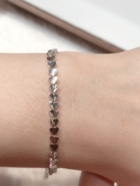  Platinum PT950 car flower heart bracelet strap chain adjustable