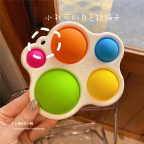 Export newborn baby practice board color silicone baby puzzle early education double-sided double-sided pressing bubble music toy